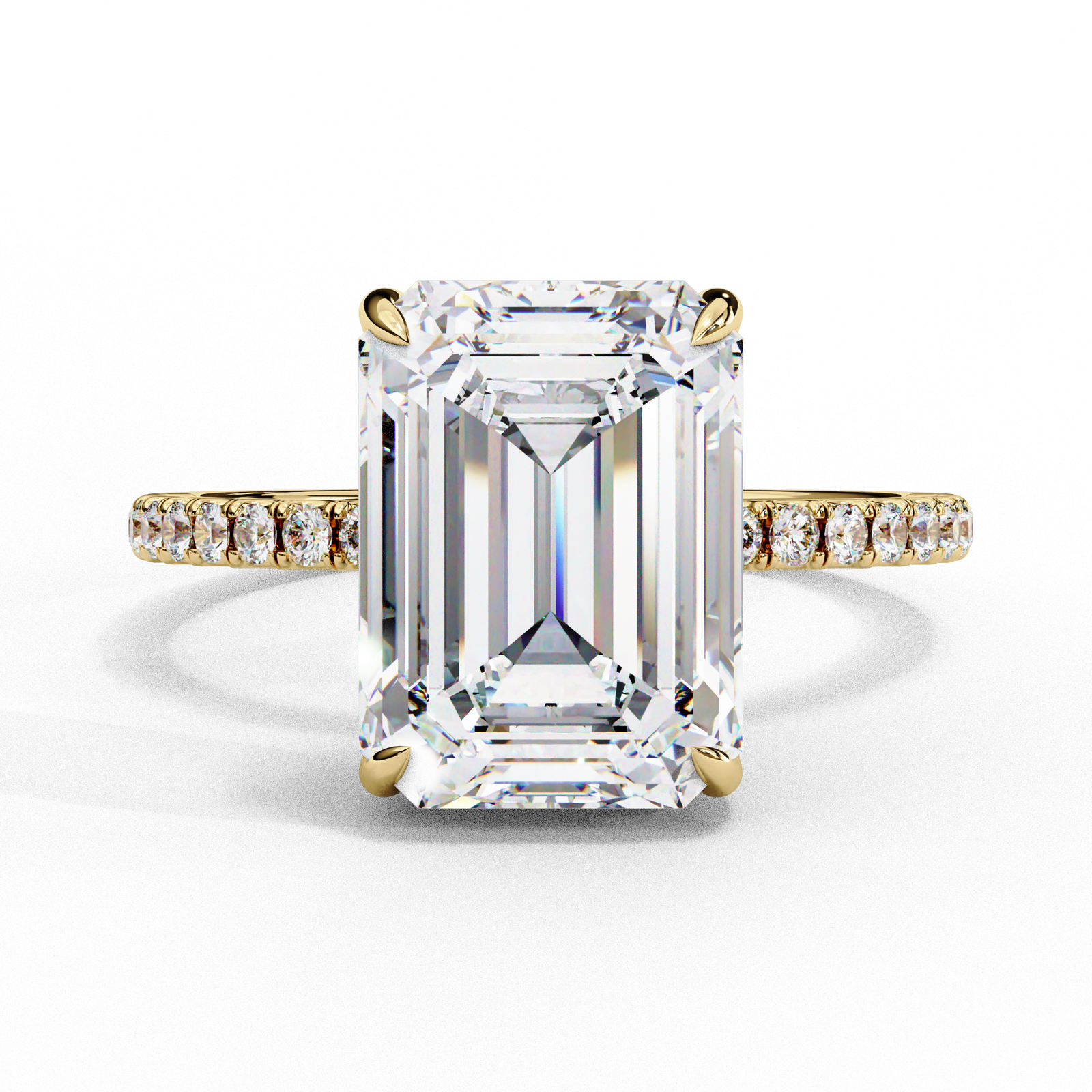 Emerald-Cut Diamond Love & Engagement Ring
