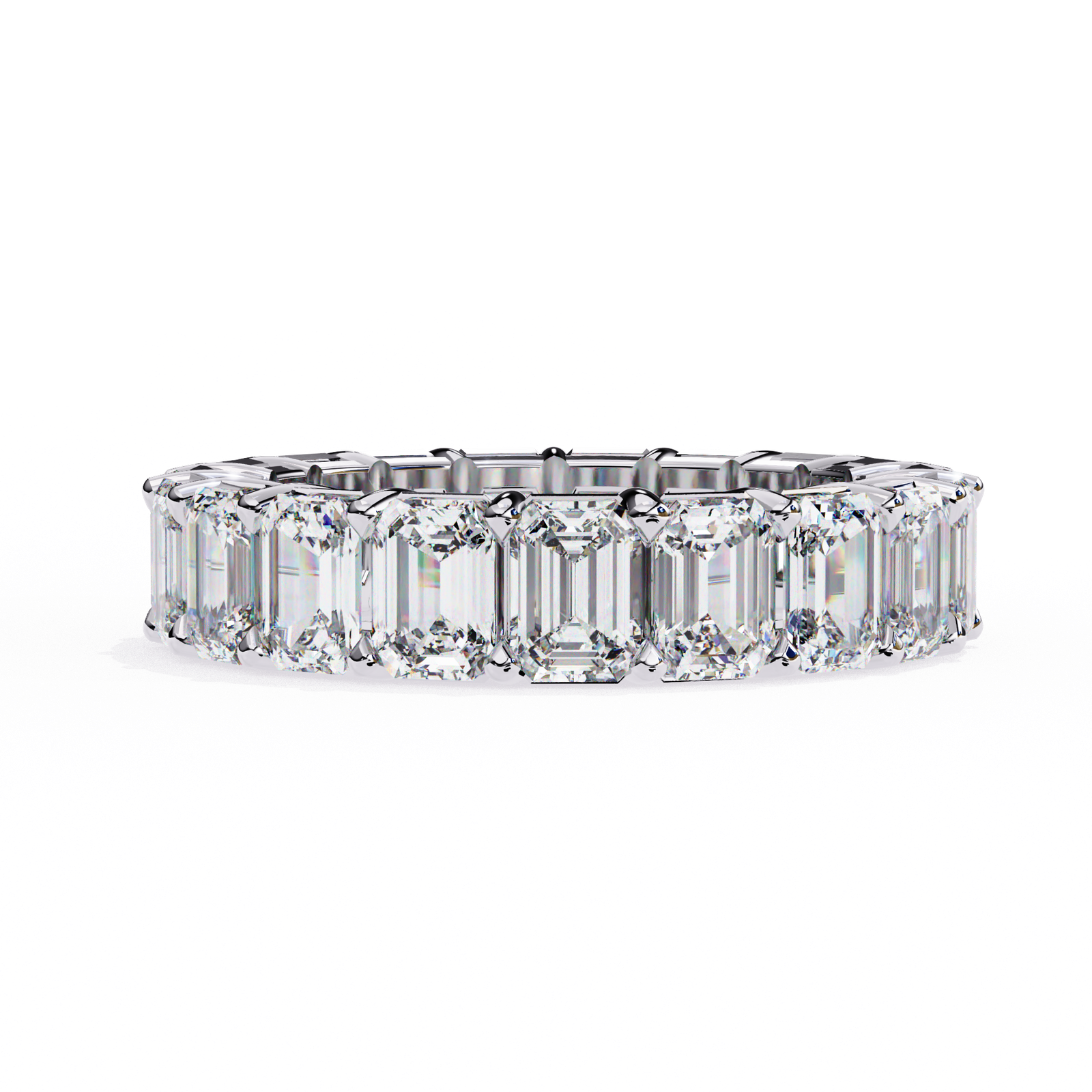 Emerald Cut Diamond Eternity in Gold